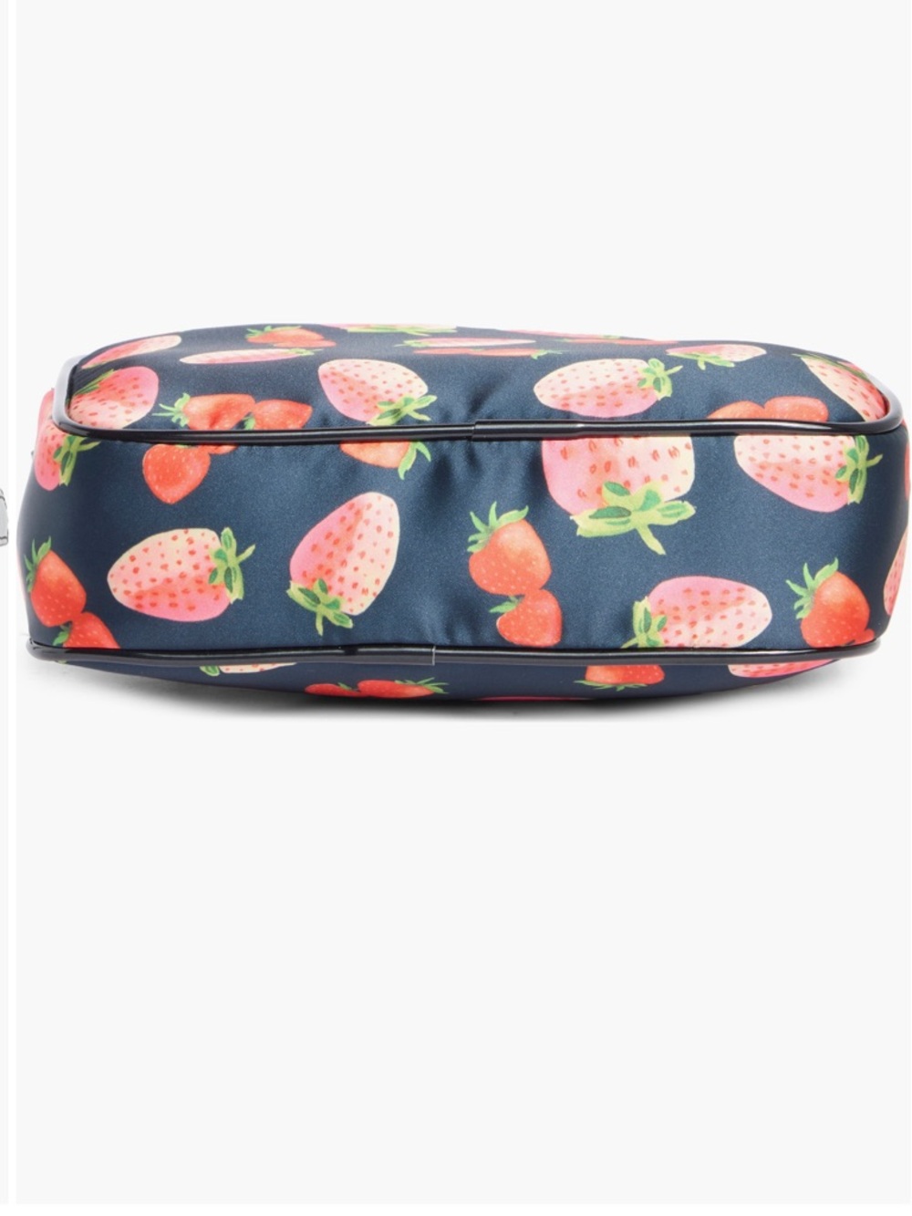 Kurt Geiger Navy Crossbody Bag with Pink Strawberry Print - Picture 5 of 6